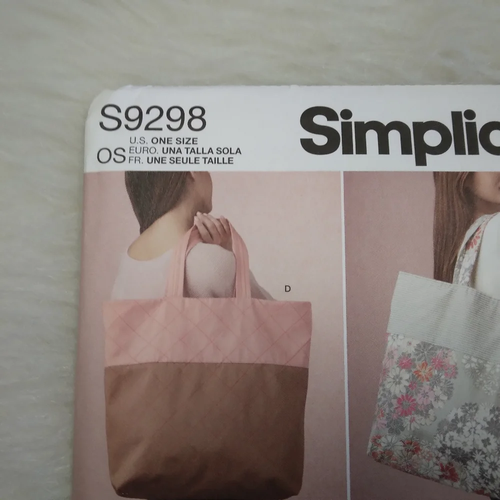 SIMPLICITY S9289 Large Market Totes In 4 Variations.